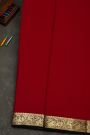 Mysore Crepe Maroon Saree