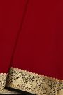 Mysore Crepe Maroon Saree