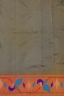 Narayanpet Silk Grey Saree With Paithani Pallu And Border