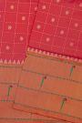Narayanpet Silk Onion Pink Saree With Muniya Buttis Border