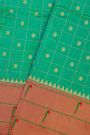 Narayanpet Silk Sea Green Saree With Muniya Buttis Border