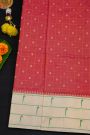 Narayanpet Silk Red Saree With Muniya Buttis Border