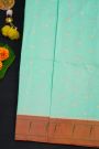 Narayanpet Silk Mint Green Saree With Muniya Buttis Border