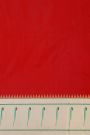 Narayanpet Silk Red Saree With Muniya Buttis Border