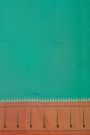 Narayanpet Silk Sea Green Saree With Muniya Buttis Border