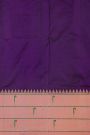 Narayanpet Silk Violet Saree With Muniya Buttis Border