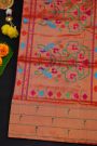 Narayanpet Silk Rani Pink Saree With Muniya Buttis Border