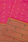 Narayanpet Silk Rani Pink Saree With Muniya Buttis Border