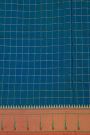 Narayanpet Silk Teal Blue Saree With Muniya Buttis Border