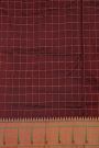 Narayanpet Silk Brick Brown Saree With Muniya Buttis Border