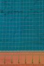 Narayanpet Silk Teal Blue Saree With Muniya Buttis Border