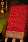 Narayanpet Silk Red Saree With Muniya Buttis Border