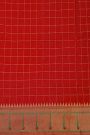 Narayanpet Silk Red Saree With Muniya Buttis Border