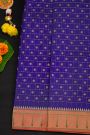 Narayanpet Silk Royal Blue Saree With Muniya Buttis Border