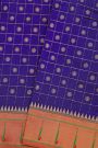 Narayanpet Silk Royal Blue Saree With Muniya Buttis Border