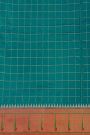Narayanpet Silk Teal Blue Saree With Muniya Buttis Border