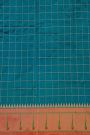 Narayanpet Silk Teal Blue Saree With Muniya Buttis Border