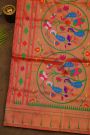 Narayanpet Silk Royal Blue Saree With Muniya Buttis Border