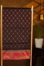 Narayanpet Silk Dark Wine Saree With Muniya Buttis Border