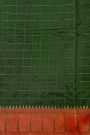Narayanpet Silk Bottle Green Saree With Muniya Buttis Border