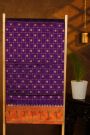 Narayanpet Silk Violet Saree With Muniya Buttis Border