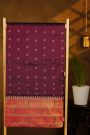 Narayanpet Silk Burgundy Saree With Muniya Buttis Border