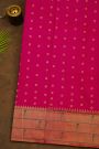 Narayanpet Silk Rani Pink Saree With Muniya Buttis Border
