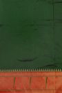 Narayanpet Silk Bottle Green Saree With Muniya Buttis Border