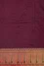 Narayanpet Silk Dark Wine Saree With Muniya Buttis Border