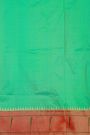 Narayanpet Silk Mint Green Saree With Muniya Buttis Border