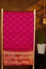 Narayanpet Silk Rani Pink Saree With Muniya Buttis Border