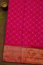 Narayanpet Silk Rani Pink Saree With Muniya Buttis Border