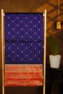 Narayanpet Silk Royal Blue Saree With Muniya Buttis Border