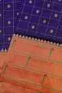 Narayanpet Silk Royal Blue Saree With Muniya Buttis Border