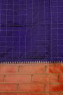 Narayanpet Silk Royal Blue Saree With Muniya Buttis Border