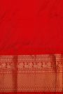 Narayanpet Silk Teal Blue Saree With Peacock Buttis