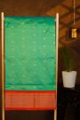 Narayanpet Silk Parrot Green Saree With Florals And Peacocks In Paithani Pallu