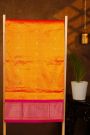 Narayanpet Silk Mustard Yellow Saree With Florals And Peacocks In Paithani Pallu