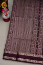 Coimbatore Silk Wine And Pink Saree With Gap Border