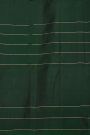 Coimbatore Silk Bottle Green Saree With Gap Border Motifs