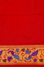 Narayanpet Silk Neon Green Saree With Peacock Buttis Body