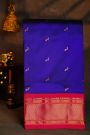 Narayanpet Silk Royal Blue Saree With Peacock Buttis Body