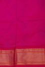 Narayanpet Silk Royal Blue Saree With Peacock Buttis Body