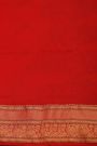 Narayanpet Silk Orange Saree With Peacocks And Diamonds Border