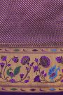 Narayanpet Silk Rani Pink Saree With Peacock Buttis Body