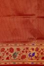 Narayanpet Silk Violet Saree With Paithani Peacock Buttis Border