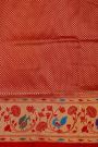 Narayanpet Silk Teal Blue Saree With Paithani Border