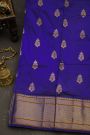 Narayanpet Silk Royal Blue Saree With Florals And Buttis Body