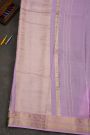 Mysore Crepe Bottle Green Saree With Vertical Stripes Body