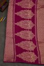 Mysore Crepe Black Saree With Florals And Peacock Buttis Body
